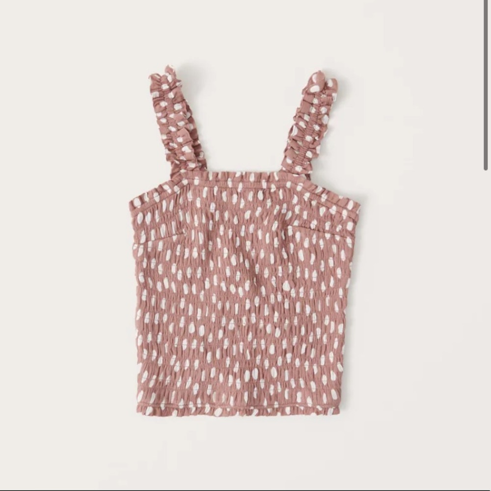 💕 NWOT A&F Smocked Wide Strap Cami 💕